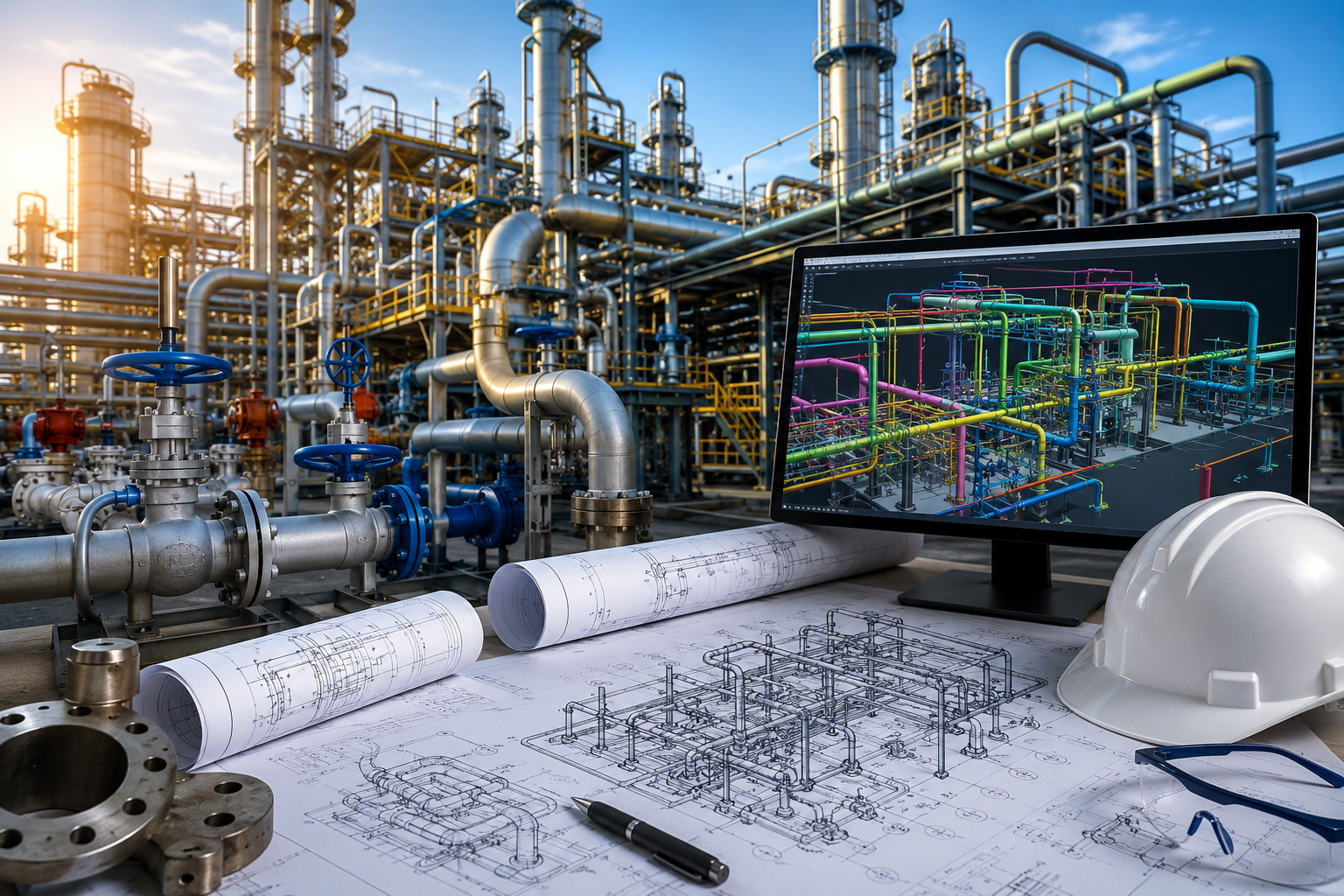 Piping engineering training in plant layout, routing, isometrics and 3D modelling